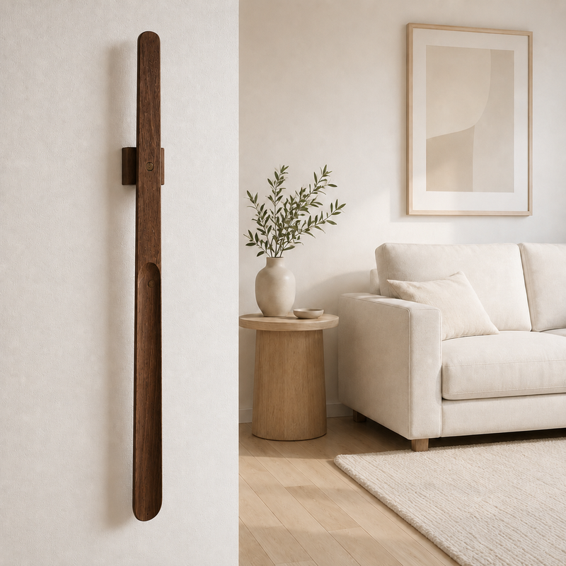 Détail du chausse-pied magnétique Yveria en bois